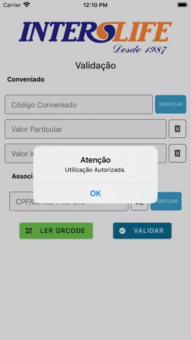 Capturas de pantalla de Validação Inter Life